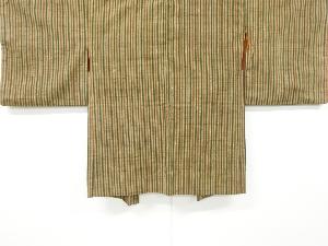 アンティーク　縞織り出し手織り節紬羽織